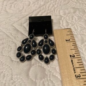 DEEP NAVY CHANDELIER STYLE EARRINGS